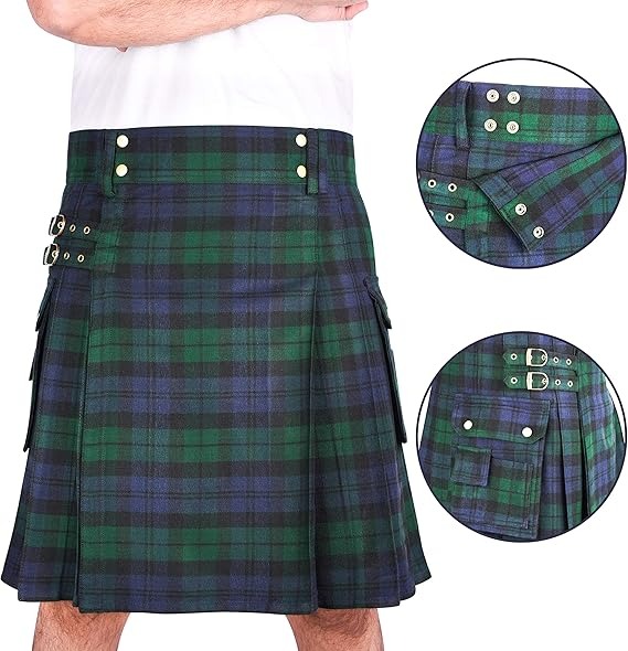 Black Watch tartan utility kilt