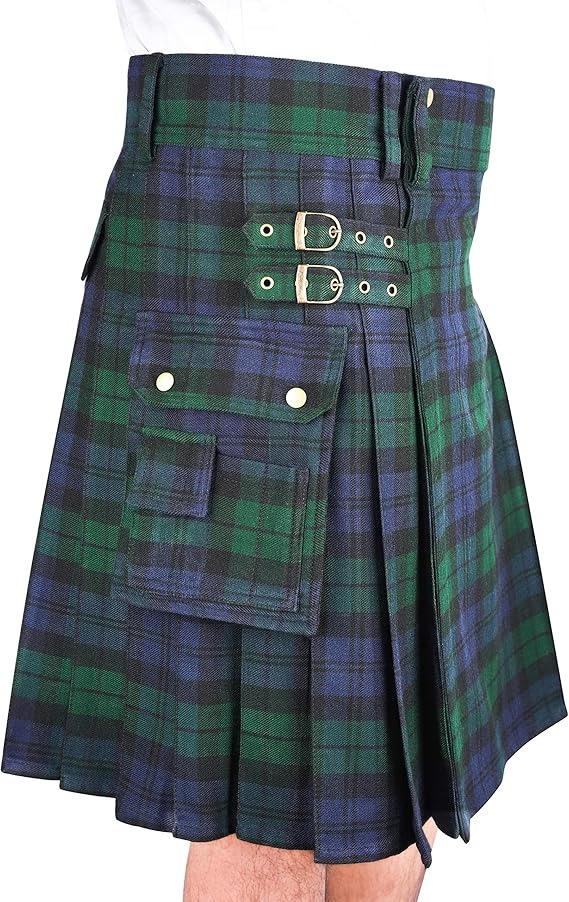 Black Watch utility kilt with hose-ready outfit
