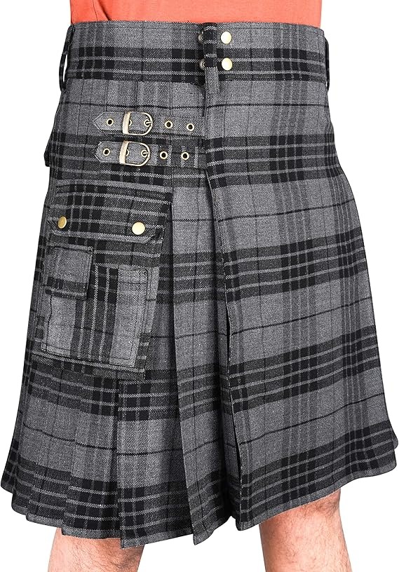 Grey Watch tartan utility kilt